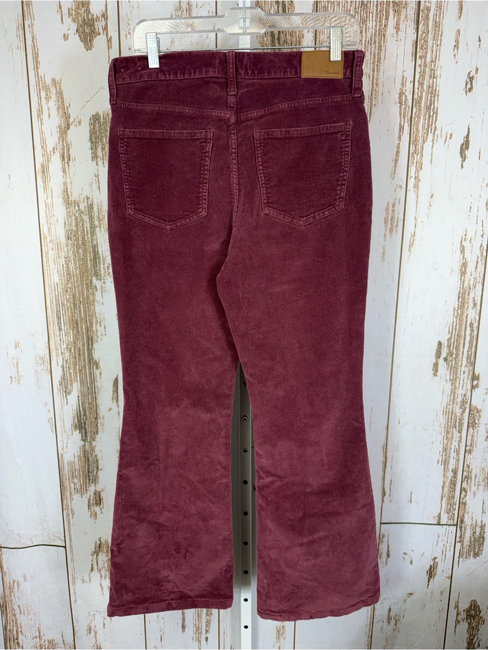 Madewell Burgundy Corduroy Flare Leg Jeans. Size 28. Excellent condition! - Picture 3 of 6
